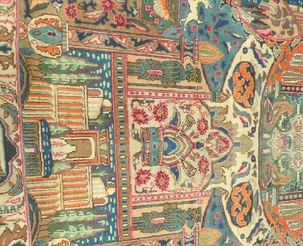 فرش قدیمی با تاریخ منقوش ایران باستان