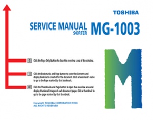 دفترچه راهنمای سرویس و نگهداری دستگاه فتوکپی توشیبا MG-1003
