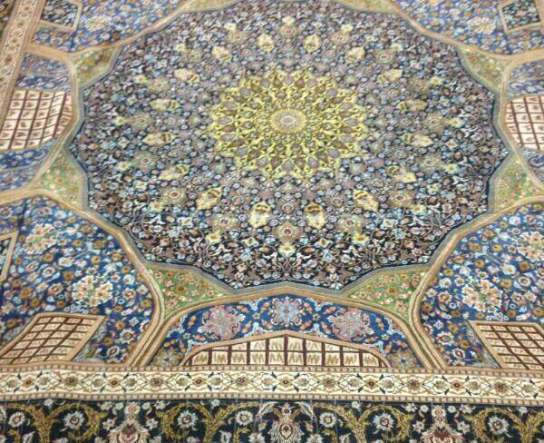 مربع اصفهان کرک چله ابریشم و گل ابریشم