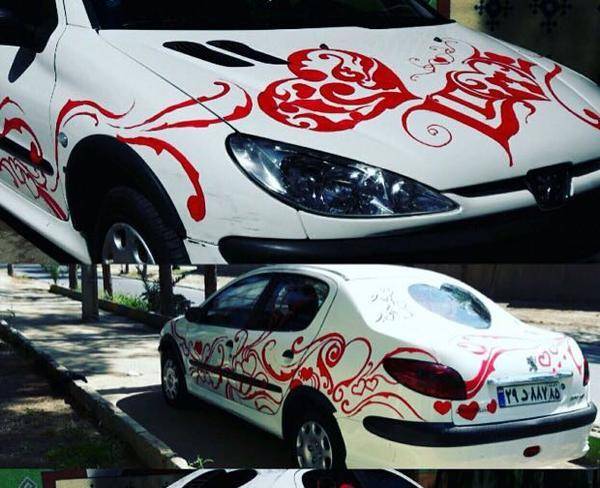 نقاشی ماشین عروس
