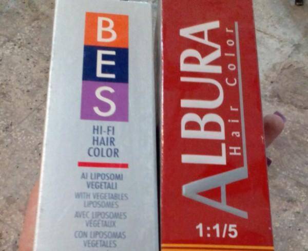 فروش کلي رنگ موهای ALBURA و BES