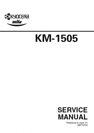دفترچه راهنمای سرویس و نگهداری دستگاه فتوکپی کیوسرا میتا 1505