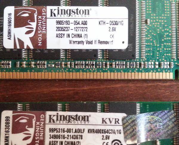 رمKINGSTON DDR1 یک گیگ دو عدد