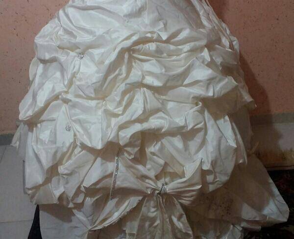 لباس عروس سفارشی،کامل با تور و کت،سایز 38،42