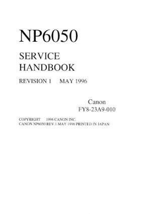 دفترچه راهنمای سرویس و نگهداری دستگاه فتوکپی کنون NP-6050
