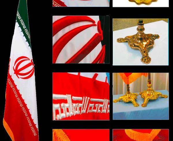 پرچم رومیزى و ایستاده ایران و ایران خودرو