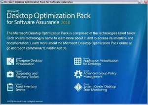 نرم افزار Microsoft Desktop Optimization Pack برنامه ای برای ارزان و آسان سازی مدیریت و پیاده سازی زیر ساخت IT