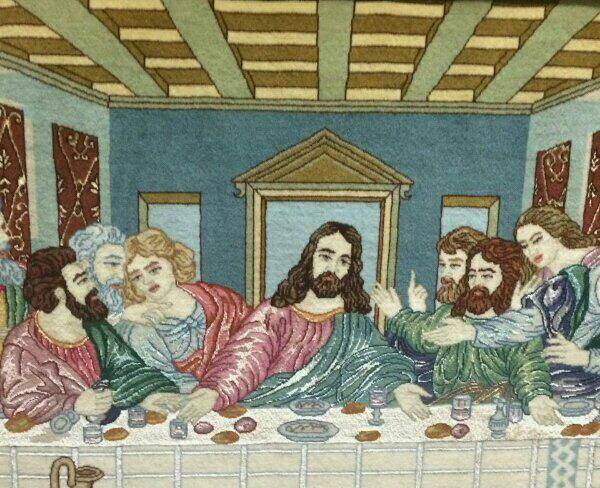 تابلو فرش شام آخر حضرت عیسی