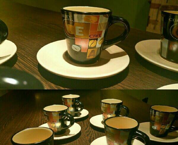 فنجان و نعلبکی قهوه خوری سرامیکی