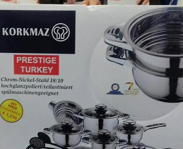 سرویس قابلمه استیل کورکماز ساخت ترکیه مدل 2016