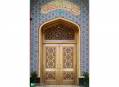 درب چوبی سنتی ورودی مسجد،نمازخانه وحسینیه,امامزاده گره چینی