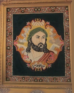 تابلو فرش قدیمی حضرت محمد(ص)