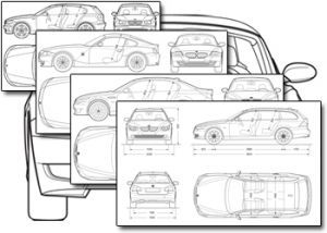 بیش از 12 هزار طرح برداری Vector از خودرو و وسایل نقلیه شامل ماشین ها و اتومبیل ها ی مربوط به سال های دهه نود میلادی تا سال 2008 به همراه طرح ها و نق