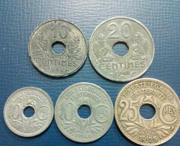 ست سکه های کمیاب فرانسه قدیمی