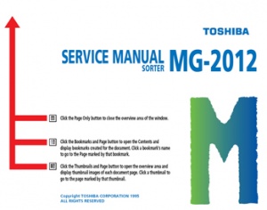 دفترچه راهنمای سرویس و نگهداری دستگاه فتوکپی توشیبا MG-2012