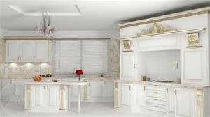 طراحی سه بعدی و اجرای کابینت آشپزخانه