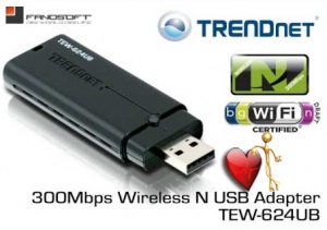فروش ویژه سال نو میلادی 2012 کارت شبکه بی‌سیم یو اس بی سری N مدل TRENDnet Wireless USB Adaptor