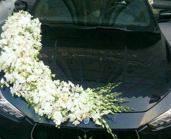 ماشین عروس گل ارایی در محل