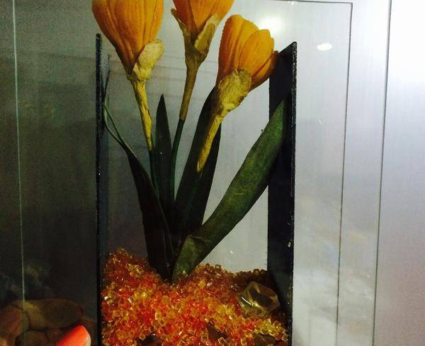 گلدان شیشه ای باگل