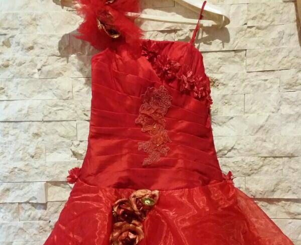 لباس شب قرمز کوتاه