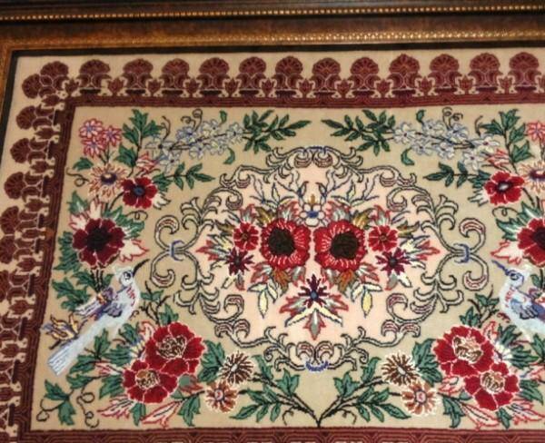 تابلو فرش دستباف اصفهان ابریشمی