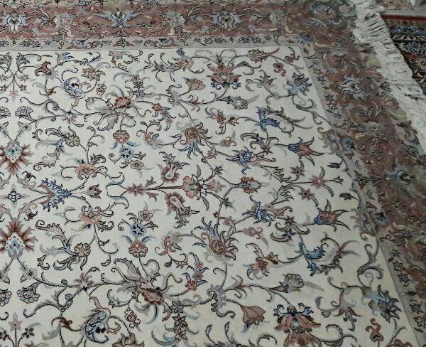 یک جفت فرش دستباف 6 متری گل ابریشم