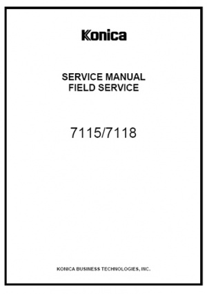 دفترچه راهنمای سرویس و نگهداری دستگاه فتوکپی کونیکا مینولتا 7115 - 7118