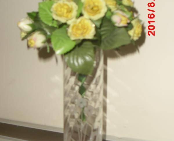 گل با گلدان کریستال ژاپن