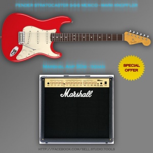 گیتار الکتریک Fender Stratocaster Mexico - Mark Knopfler