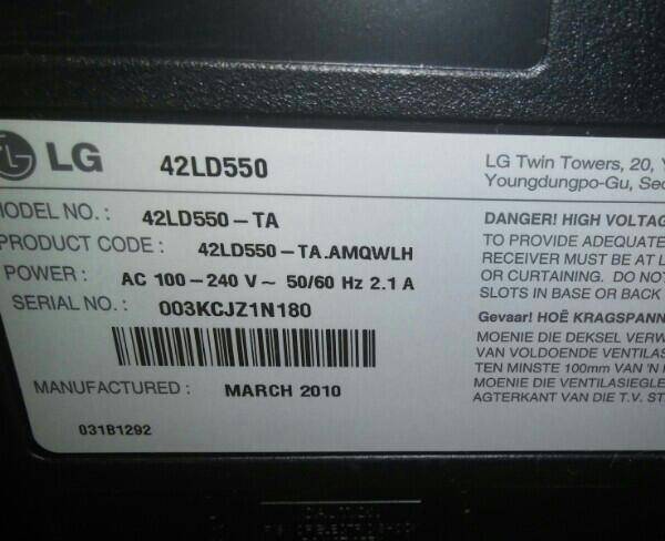 تلویزیون ال سی دی مدل 550فول در دامغان ...