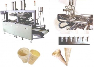 دستگاه تولید نان قیفی شکل برای بستنی