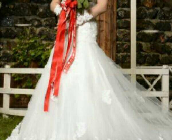 اجاره لباس عروس دانتل مدل ماهی، سایز ۴۰_۴۲