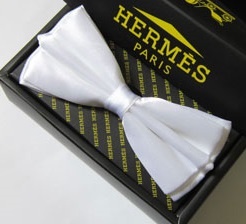 پاپیون سفید مارک HERMES پاریس - مناسب آقایان و بانوان
