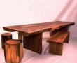 ساخت میز صندلی روستیک و دکوراسیون چوبی