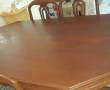 میز و صندلی 6 نفره تمام چوب قهوه ...